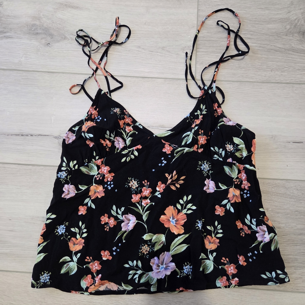 Forever 21 Black Floral Camisole